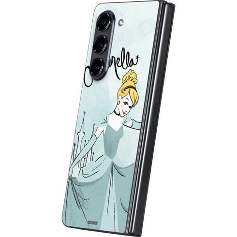 Disney Princess Cinderella Curtsy Art Galaxy Z Fold5 5G Skin